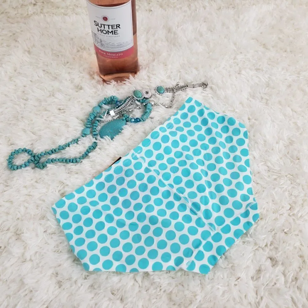 MAIDENFORM White Blue Dots Hipster SMALL NWT